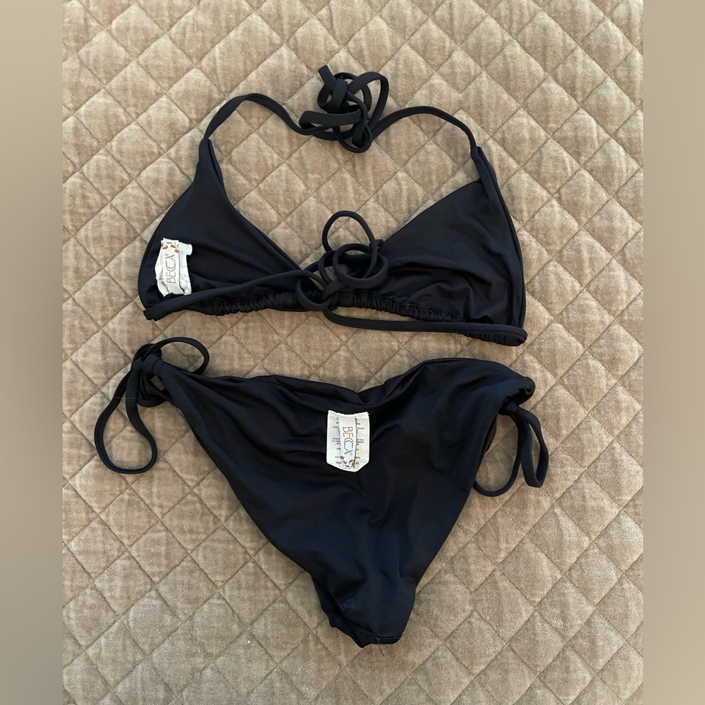 Becca Color Code Triangle Bikini Top-Sz.S/P and Tie Side Bikini Bottom-Sz.XS. - Picture 3 of 5